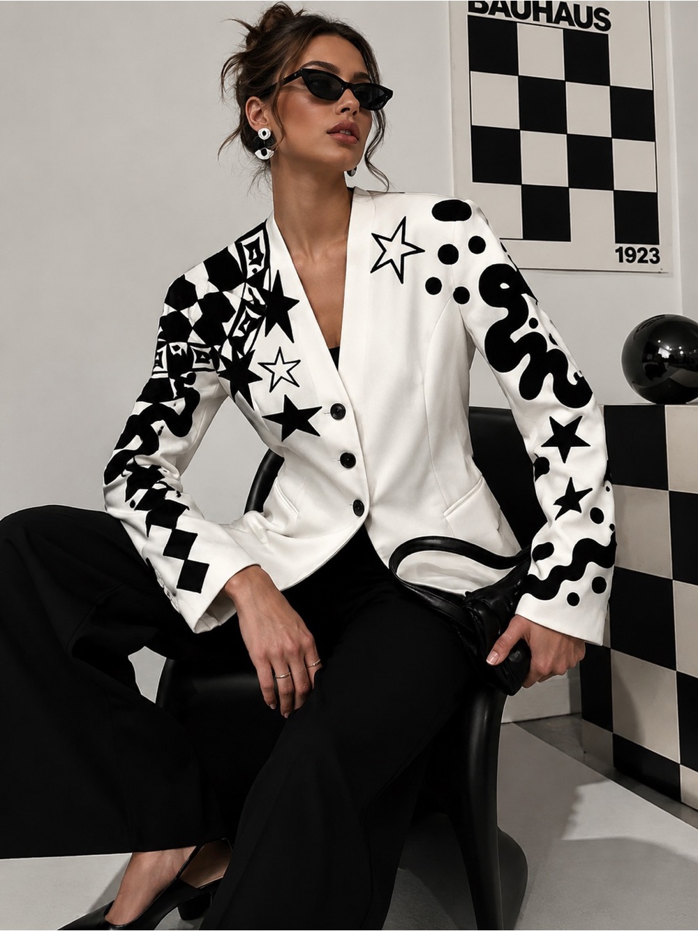 🖤 Escada Graphic Art Blazer |Size 38